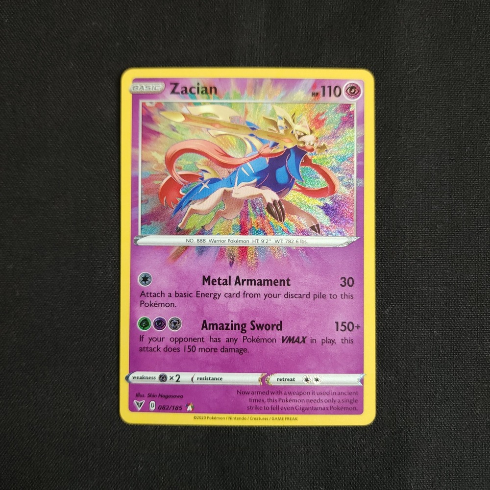 Pokemon Zacian TCG Amazing Rare 082/185 Vivid Voltage